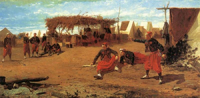 Winslow Homer Pitching Horseshoes Spain oil painting art